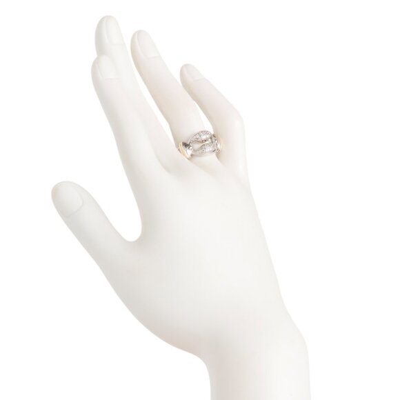 MIA FIORE Italy 14kt Gold Sterling Silver Marina Link Ring - Picture 2 of 2